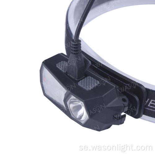 Laddningsbar LED-roterande klämma på huvudlampan